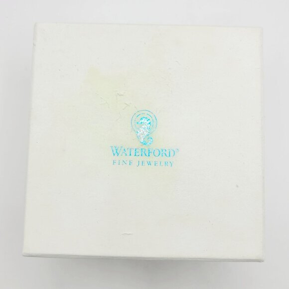 Waterford Sterling Silver Star Stud Earrings With Cubic Zirconia In Gift Box - Picture 9 of 13